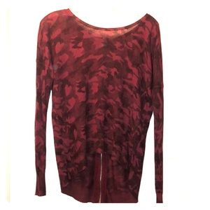 Camo Print Burgundy Top/Sweater